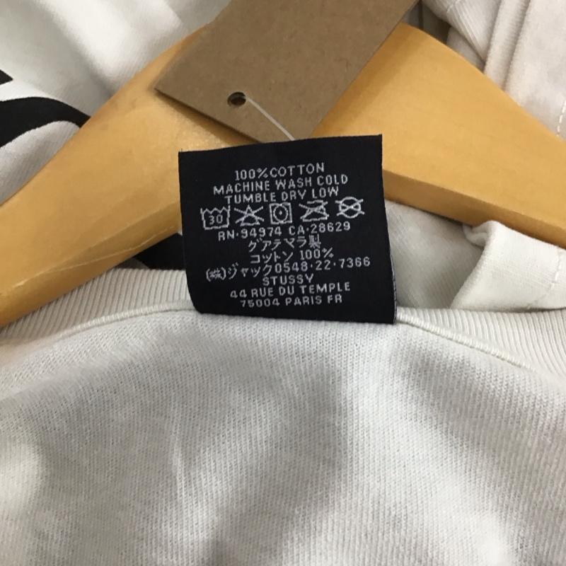 ステューシー STUSSY Tシャツ 半袖 半袖カットソー プリントTシャツ クルーネックカットソー XL ロゴ、文字 白 / ホワイト /  メンズ USED 古着 中古 10133226