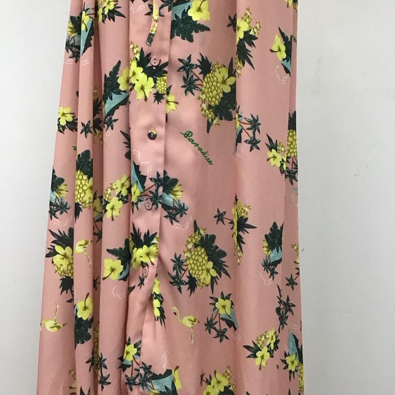 ジュエティ jouetie ワンピース ロングスカート 081820301901-01 アロハワンピース 高橋愛 半袖 M 花柄 桃 / ピンク /  レディース USED 古着 中古 10112142