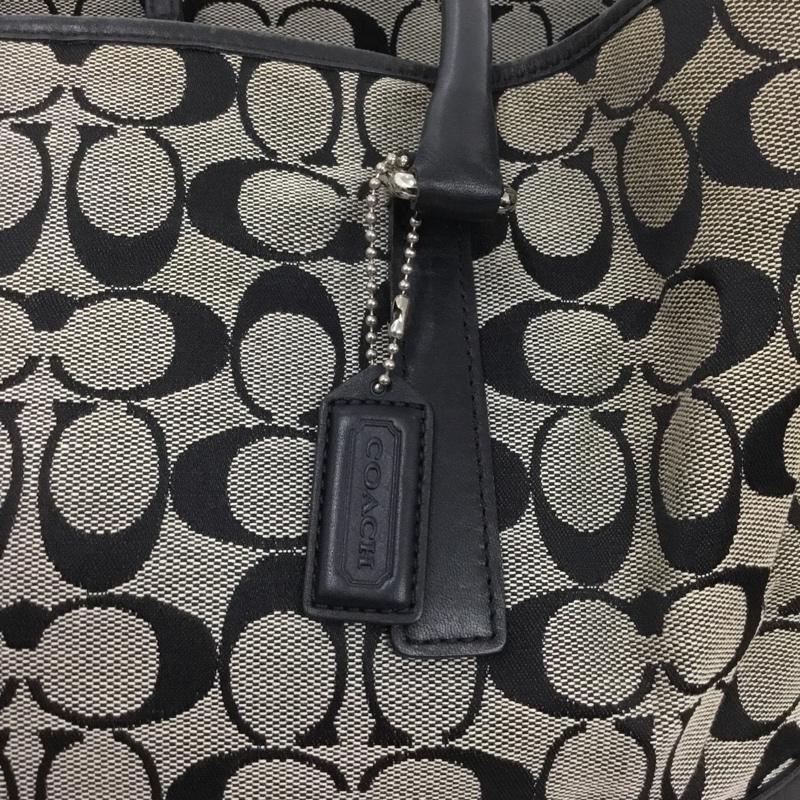 コーチ COACH トートバッグ トートバッグ H2J-6086 シグネチャー 総柄 黒 / ブラック /  レディース USED 古着 中古 10137428