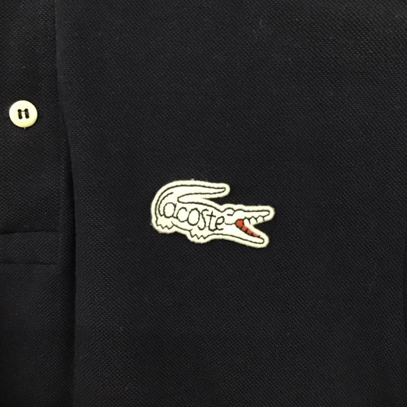 ラコステ LACOSTE ポロシャツ 半袖 半袖ポロシャツ 半袖カットソー カラーシャツ 3 ロゴ、文字 紺 / ネイビー /  メンズ USED 古着 中古 10132236