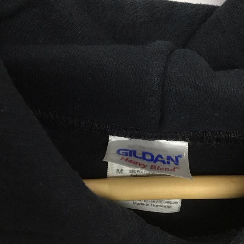 ギルダン GILDAN パーカー 長袖 長袖パーカー プルオーバーパーカー スウェット M ロゴ、文字 紺 / ネイビー /  メンズ USED 古着 中古 10148971