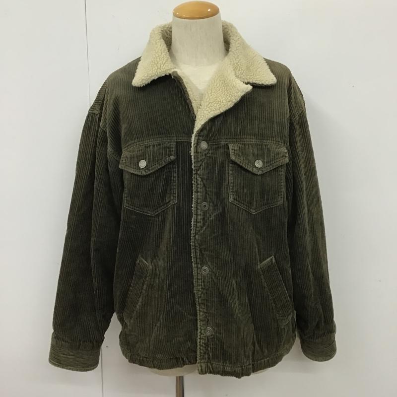 ギャップ GAP ジャケット、上着 ジャンパー、ブルゾン コーデュロイジャケット ボア 90s M 無地 カーキ / カーキ /  メンズ USED 古着 中古 10105635