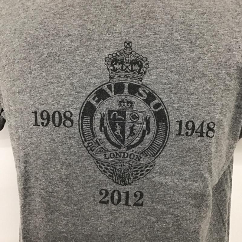 ヤマネ YAMANE Tシャツ 半袖 半袖カットソー クルーネックカットソー プリントTシャツ 40 ロゴ、文字 灰 / グレー /  メンズ USED 古着 中古 10125739