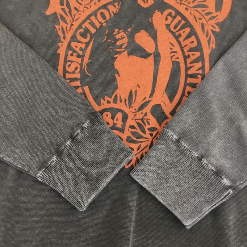 ヒステリックグラマー HYSTERIC GLAMOUR カットソー 長袖 02173NS01 HYSTERIC LEAF L プリント X キャラクター 橙 / オレンジ / X カーキ / カーキ /  メンズ USED 古着 中古 10133489