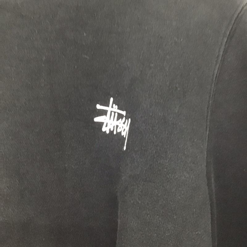 ステューシー STUSSY トレーナー 長袖 バックロゴ スウェット 裏起毛 S ロゴ、文字 黒 / ブラック /  メンズ USED 古着 中古 10133275