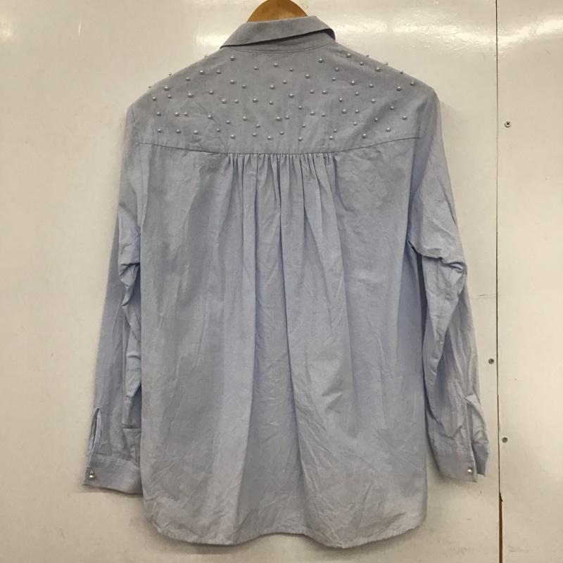 ザラ ZARA シャツ、ブラウス 長袖 S 無地 水色 / ライトブルー /  レディース USED 古着 中古 10151197