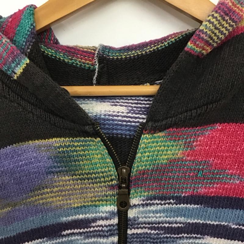 古着 USED パーカー 長袖 ジップアップパーカー 長袖パーカー カジュアルジャケット プリント マルチカラー / マルチカラー /  メンズ USED 古着 中古 10148822