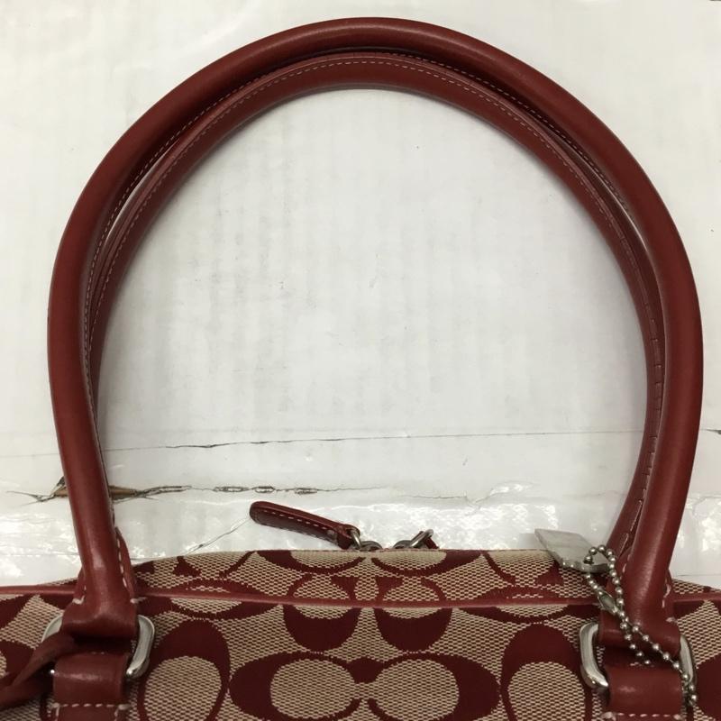 コーチ COACH ハンドバッグ ハンドバッグ E1R 6097 シグネチャー 総柄 赤 / レッド /  レディース USED 古着 中古 10120736