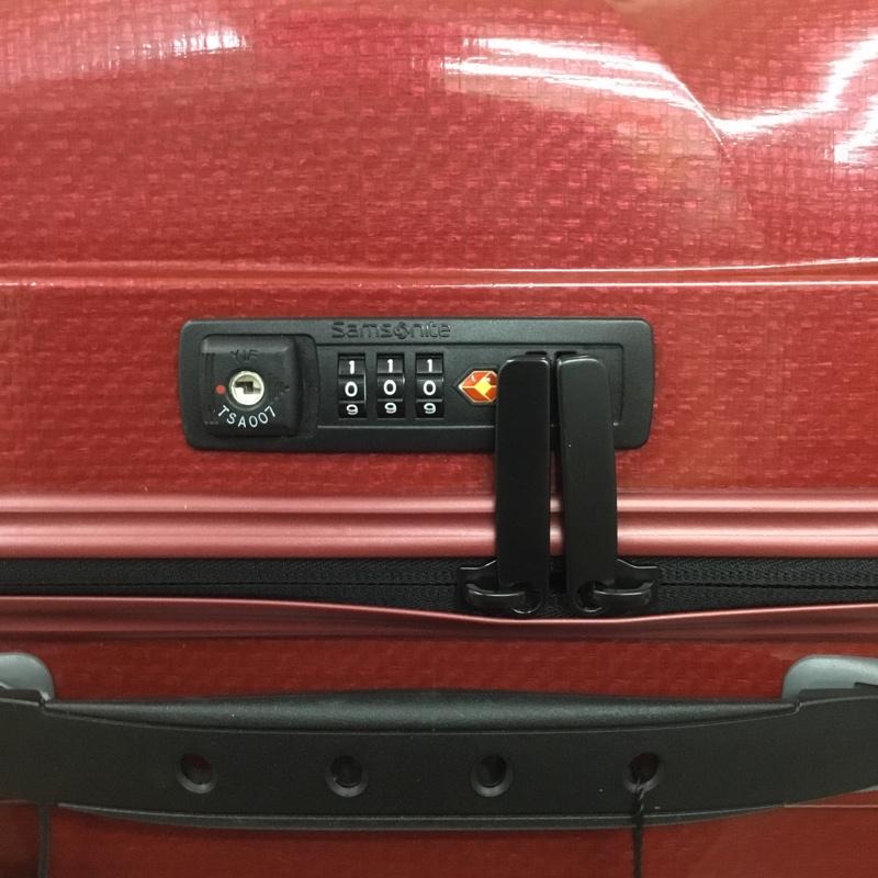 サムソナイト Samsonite スーツケース、トランク スーツケース、トランク V2200106 Cosmolite コスモライト 68L SPINNER ロゴ、文字 赤 / レッド /  メンズ USED 古着 中古 10132726