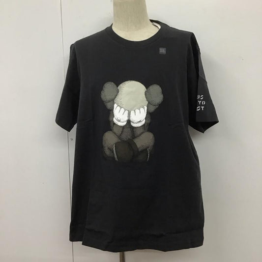 ユニクロ UNIQLO Tシャツ 半袖 341-446311 Tシャツ プリントTシャツ クルーネックカットソー 半袖カットソー XXL プリント 黒 / ブラック /  メンズ USED 古着 中古 10106543