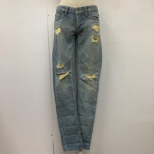 ロイスクレヨン LOISCRAYON パンツ デニム、ジーンズ 12000701 ジーパン 1 ダメージ加工 水色 / ライトブルー /  レディース USED 古着 中古 10114469