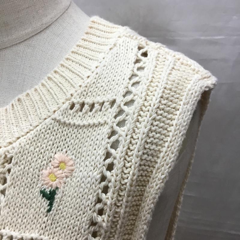 ザラ ZARA ベスト ベスト ニットベスト プルオーバー M 花柄 マルチカラー / マルチカラー /  レディース USED 古着 中古 10115796