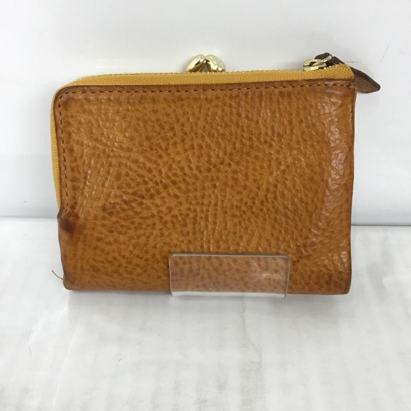 ダコタ Dakota 財布 二つ折り がま口 レザー ロゴ、文字 茶 / ブラウン /  レディース USED 古着 中古 10124158