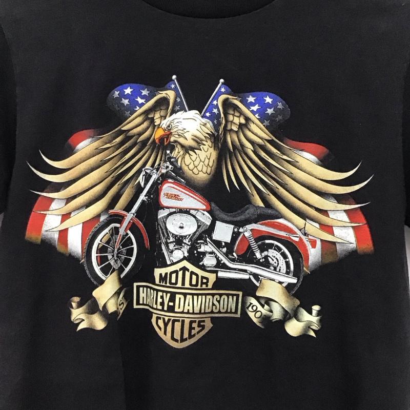 ハーレーダビッドソン Harley-Davidson Tシャツ 半袖 M プリント 黒 / ブラック /  レディース USED 古着 中古 10136524