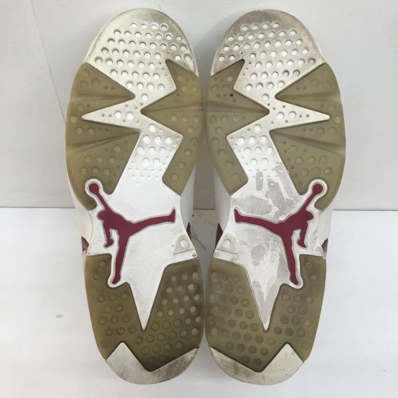 ナイキ NIKE スニーカー スニーカー AIR JORDAN 6 RETRO MAROON エアジョーダン 6 レトロ マルーン 384664-116 28.5cm ロゴ、文字 白 / ホワイト / X えんじ / ワインレッド /  メンズ USED 古着 中古 10107072