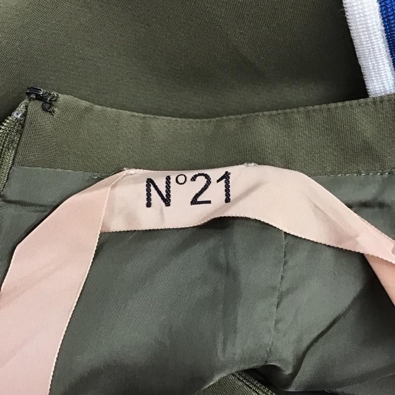 ヌメロ ウ゛ェントゥーノ N°21 スカート ひざ丈スカート 38 無地 カーキ / カーキ /  レディース USED 古着 中古 10124427