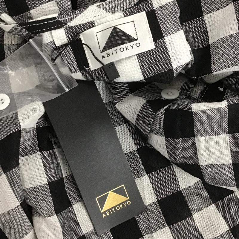 アビトーキョー ABITOKYO ワンピース ロングスカート A01B2132TA ウエストマーク タックロングワンピース タグ付き FREE チェック 白 / ホワイト / X 黒 / ブラック /  レディース USED 古着 中古 10107173