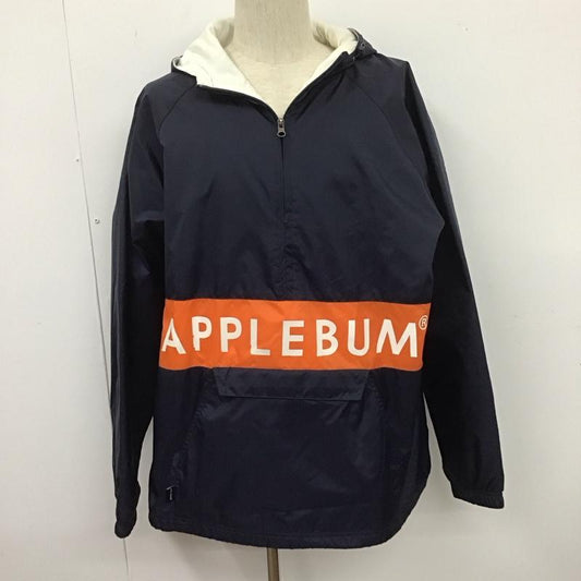 アップルバム APPLEBUM ジャケット、上着 ジャンパー、ブルゾン Logo Anorak Parka ハーフジップ プルオーバー L ロゴ、文字 紺 / ネイビー / X 橙 / オレンジ /  メンズ USED 古着 中古 10106780