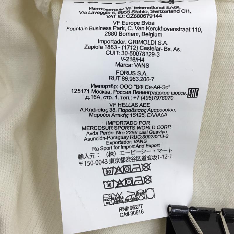 バンズ VANS カットソー 長袖 L ロゴ、文字 アイボリー / アイボリー /  メンズ USED 古着 中古 10134791