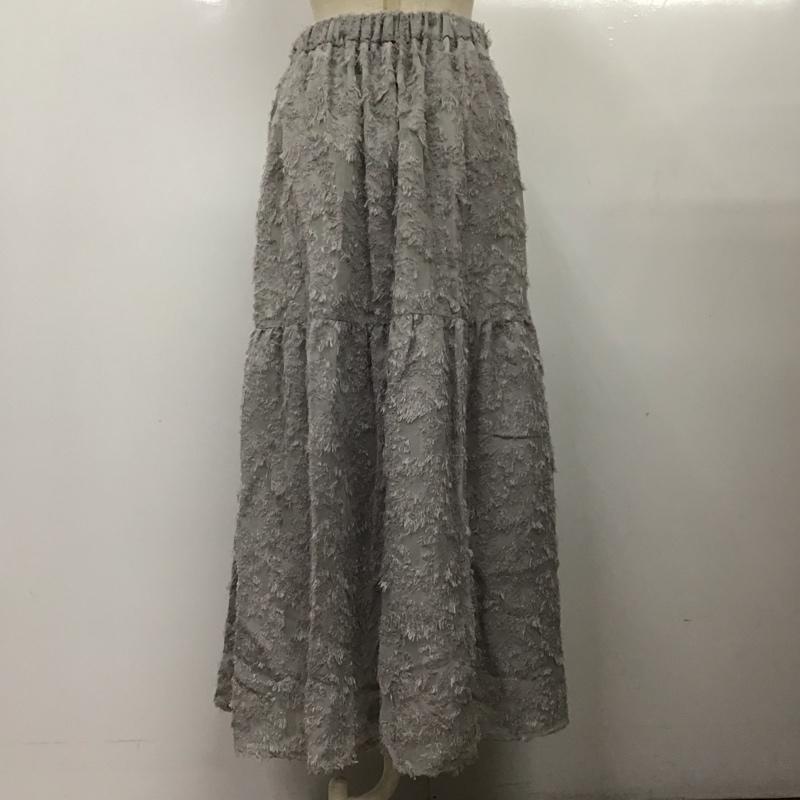 エヘカソポ ehka sopo スカート ロングスカート 1506331 ギャザーティアードスカート FREE  灰 / グレー /  レディース USED 古着 中古 10116940