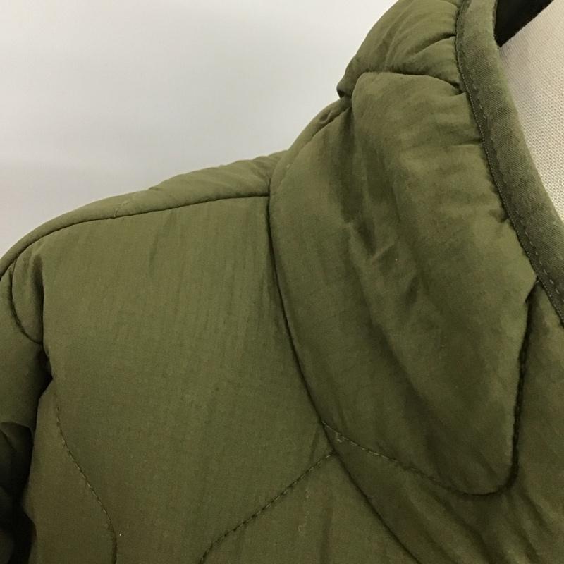 ザラ ZARA ジャケット、上着 ジャケット、ブレザー キルティングジャケット スタンドカラージャケット ボタン前開ジャケット M 無地 カーキ / カーキ /  レディース USED 古着 中古 10124740