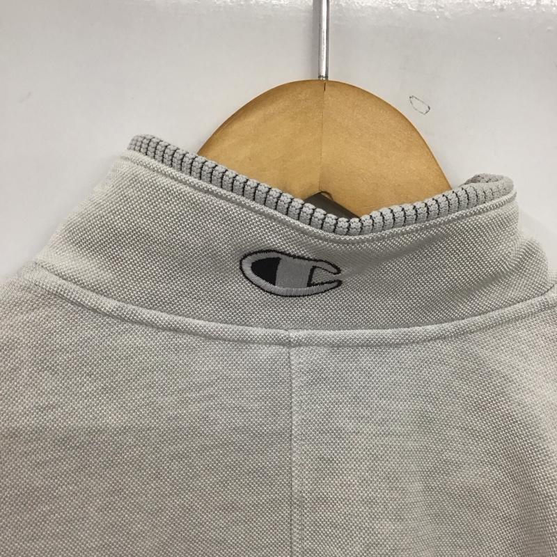 チャンピオン Champion ジャケット、上着 ジャンパー、ブルゾン ジップアップジャケット アウター スタンドネック 0 ロゴ、文字 灰 / グレー /  メンズ USED 古着 中古 10148485
