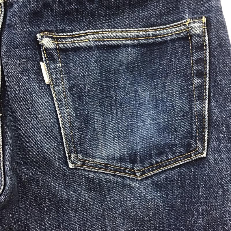 スカルジーンズ SKULLJEANS パンツ デニム、ジーンズ デニムパンツ ストレートパンツ スリムパンツ カジュアルパンツ 無地 インディゴ / インディゴ /  メンズ USED 古着 中古 10109944