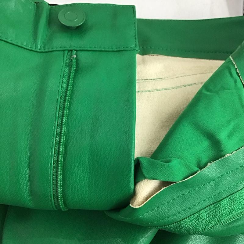 ザラ ZARA パンツ デニム、ジーンズ フェイクレザーパンツ スリムパンツ ストレッチパンツ XS 無地 緑 / グリーン /  レディース USED 古着 中古 10132933