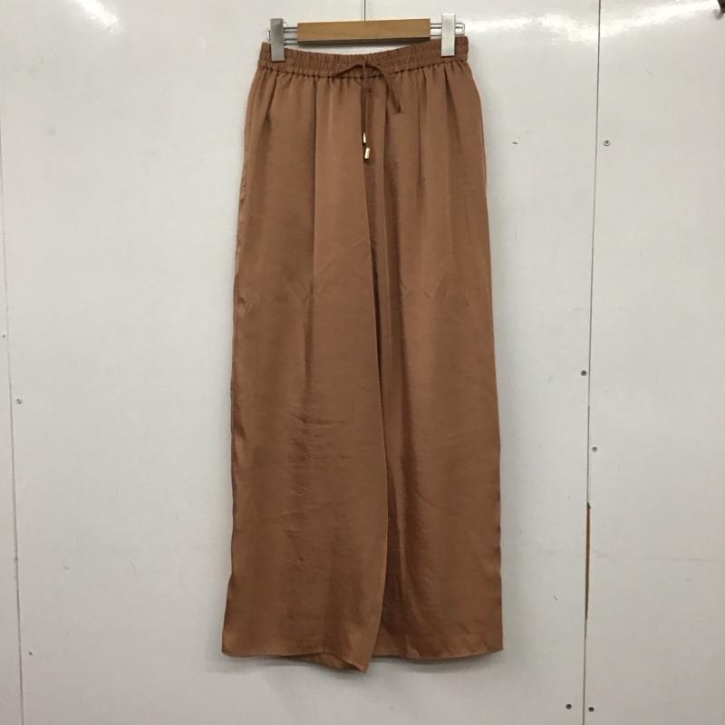 シンプリシテェ Simplicite パンツ スラックス 20-030-700-3039-1-0 カットオフワイドパンツ フレアパンツ 無地 茶 / ブラウン /  レディース USED 古着 中古 10138821