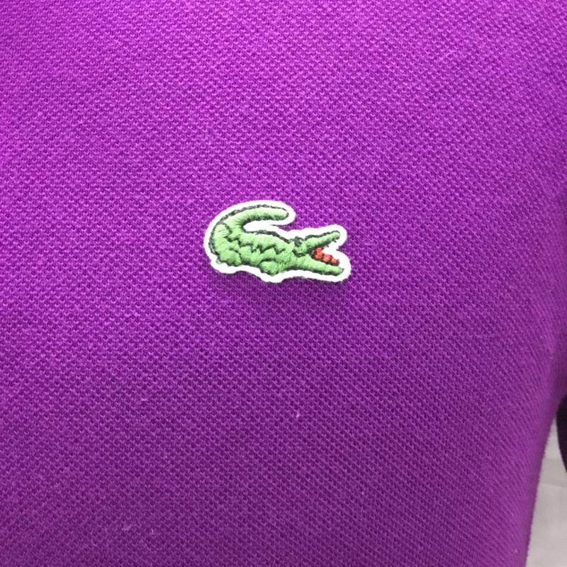 ラコステ LACOSTE ポロシャツ 半袖 半袖ポロシャツ カラーシャツ 半袖カットソー 2 ロゴ、文字 紫 / パープル /  メンズ USED 古着 中古 10119726