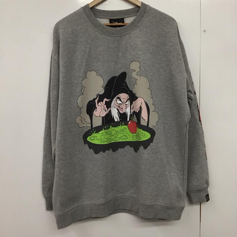 イグザンプル EXAMPLE トレーナー 長袖 長袖トレーナー スウェット クルーネック プルオーバー XXL プリント 灰 / グレー /  メンズ USED 古着 中古 10148089