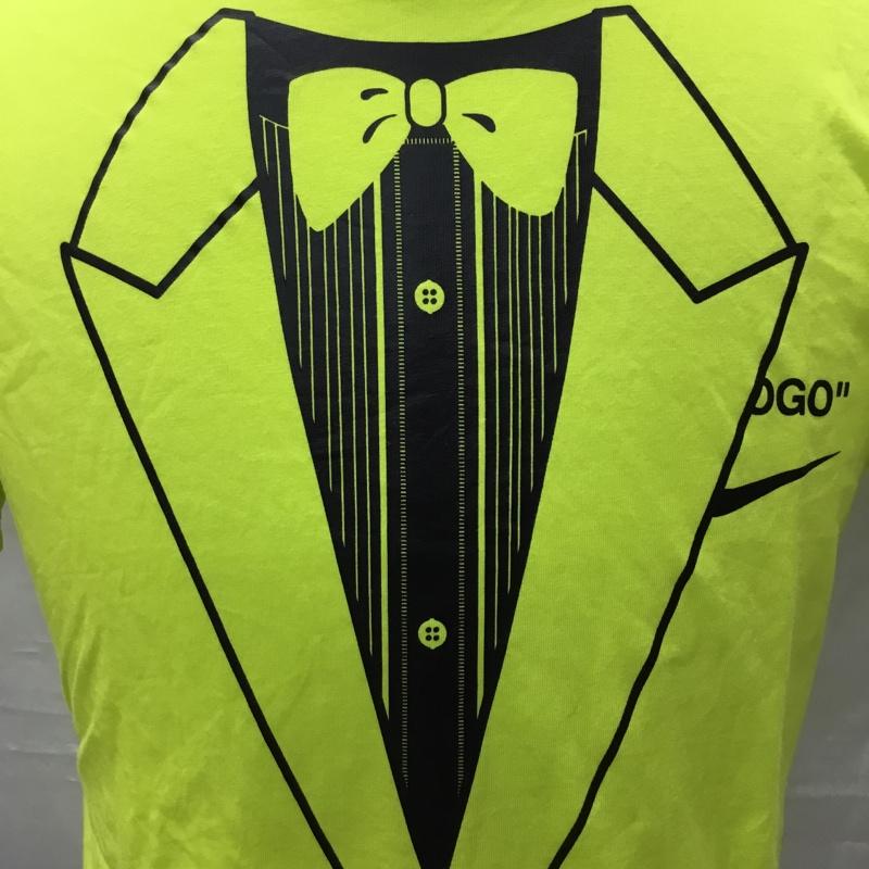 ナイキ NIKE Tシャツ 半袖 BQ0827-389 18AW NRG A6 Tuxedo T-Shirt S プリント 黄緑 / イエローグリーン /  メンズ USED 古着 中古 10113432