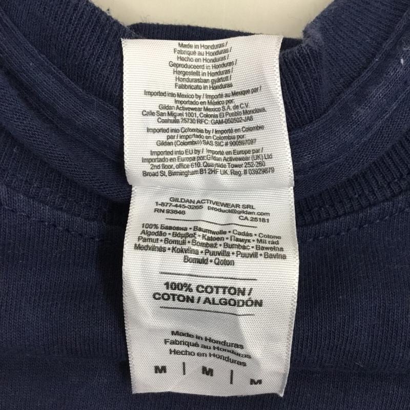 ギルダン GILDAN Tシャツ 半袖 M ロゴ、文字 紺 / ネイビー /  メンズ USED 古着 中古 10110592