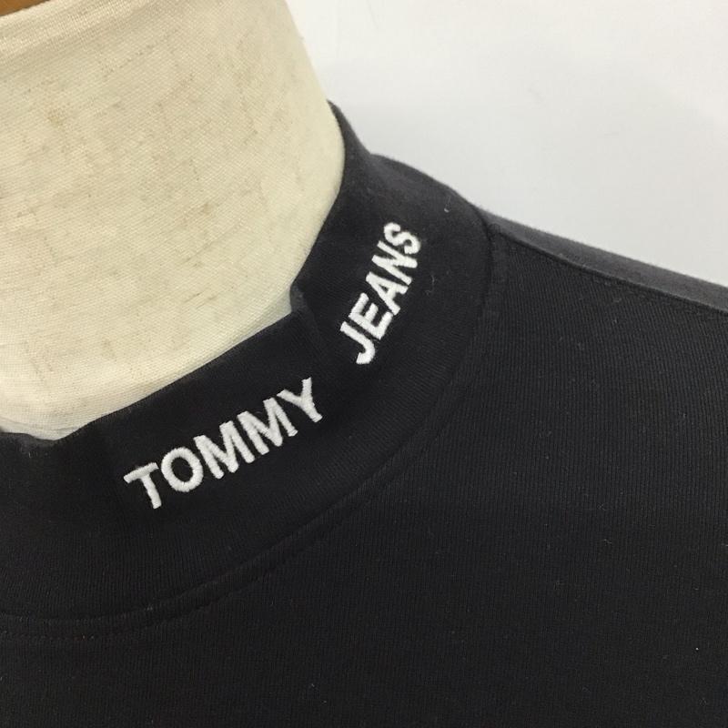 トミー ジーンズ TOMMY JEANS カットソー 長袖 長袖カットソー スタンドネックカットソー ロングスリーブカットソー M ロゴ、文字 黒 / ブラック /  メンズ USED 古着 中古 10112693