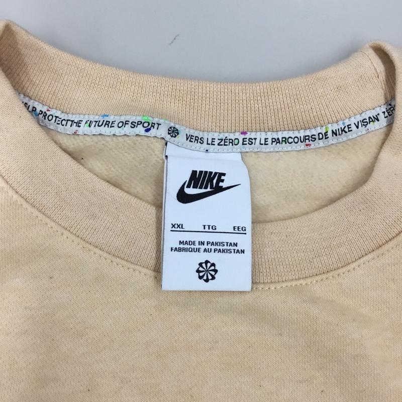 ナイキ NIKE トレーナー 長袖 dm5631-268 ナイキNSWリバイバルフリースL/SクルーC 長袖スウェット トレーナー XXL ロゴ、文字 桃 / ピンク /  メンズ USED 古着 中古 10121567