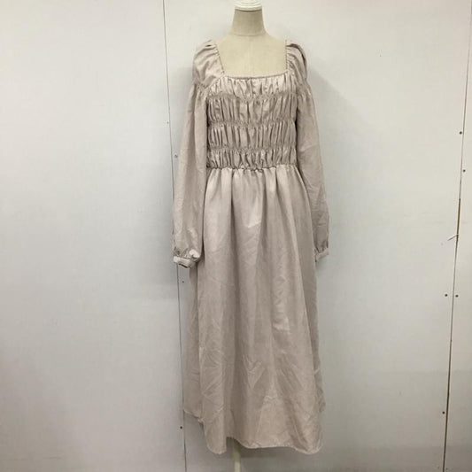 ダブルクローゼット w closet ワンピース ロングスカート 323767 スクエアネックシャーリング長袖ワンピース タグ付き FREE 無地 灰 / グレー /  レディース USED 古着 中古 10114990