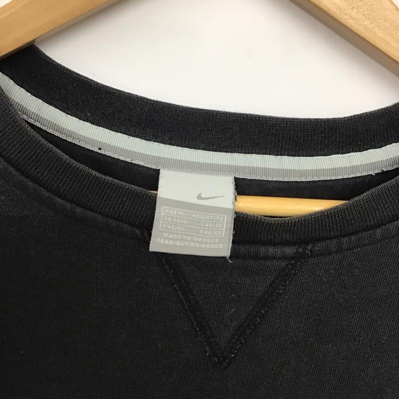 ナイキ NIKE トレーナー 長袖 長袖トレーナー スウェット クルーネック プルオーバー ギリシャ製 ロゴ、文字 ダークグレー / ダークグレー /  メンズ USED 古着 中古 10147996