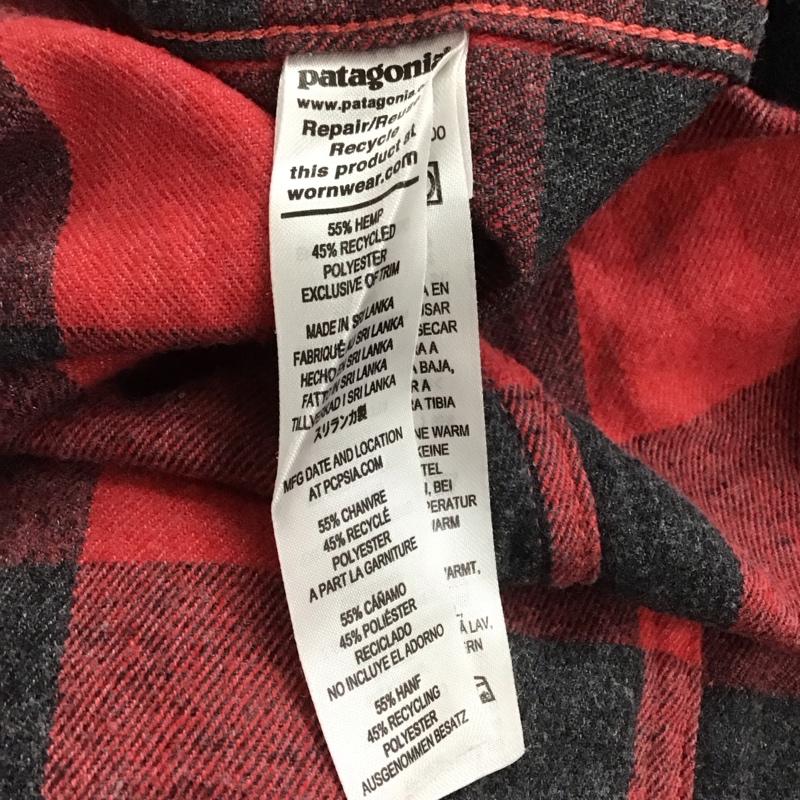 パタゴニア patagonia シャツ、ブラウス 長袖 長袖シャツ チェックシャツ カラーシャツ L チェック 赤 / レッド / X 黒 / ブラック /  メンズ USED 古着 中古 10134700