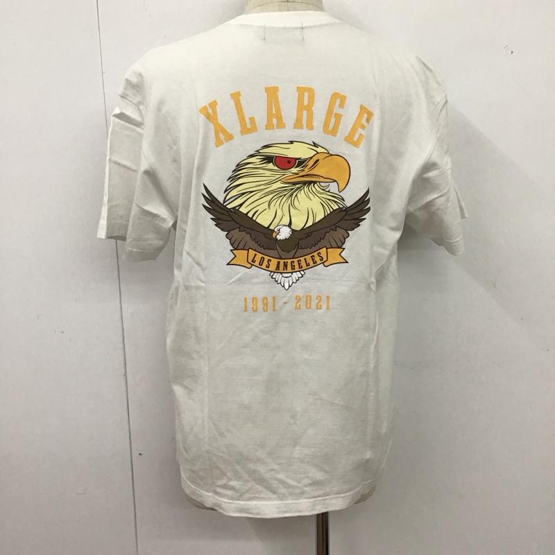 エクストララージ XLARGE Tシャツ 半袖 101222011049 EAGLE LOGO バックプリント クルーネック M ロゴ、文字 白 / ホワイト /  メンズ USED 古着 中古 10124967