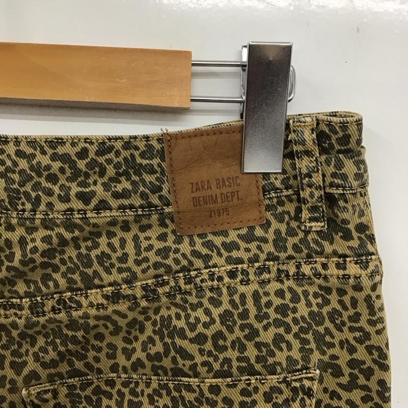 ザラ ZARA スカート ひざ丈スカート デニムスカート タイトスカート センタースリット ストレッチ L 総柄 マルチカラー / マルチカラー /  レディース USED 古着 中古 10147656