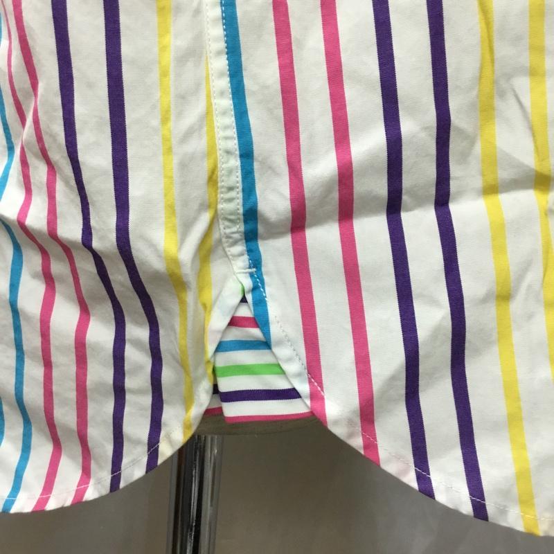 トミーヒルフィガー TOMMY HILFIGER シャツ、ブラウス 半袖 11-2117700 ボタンダウン コットン ストライプ L ワンポイント マルチカラー / マルチカラー /  メンズ USED 古着 中古 10111606