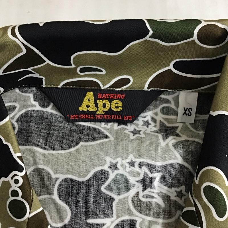 アベイシングエイプ A BATHING APE シャツ、ブラウス 半袖 半袖シャツ カラーシャツ 半袖カットソー 総柄シャツ XS プリント マルチカラー / マルチカラー /  メンズ USED 古着 中古 10119917