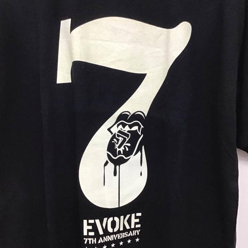 イウ゛ォーク EVOKE Tシャツ 半袖 7th anniversary s/tee 半袖カットソー プリントTシャツ L プリント 黒 / ブラック /  メンズ USED 古着 中古 10134053