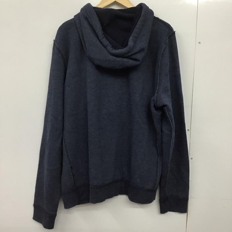 アバクロンビーアンドフィッチ ABERCROMBIE&FITCH パーカー 長袖 ジップアップパーカ XL ロゴ、文字 紺 / ネイビー /  メンズ USED 古着 中古 10145726