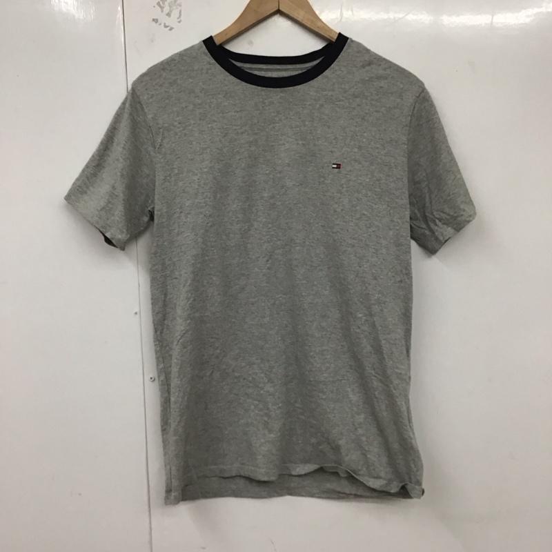 トミーヒルフィガー TOMMY HILFIGER Tシャツ 半袖 半袖カットソー プリントTシャツ クルーネックカットソー M ロゴ、文字 灰 / グレー /  メンズ USED 古着 中古 10128694