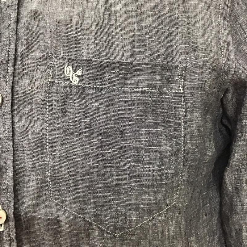 オアグローリー or Glory シャツ、ブラウス 長袖 長袖シャツ カラーシャツ ポケットシャツ 長袖カットソー M ロゴ、文字 灰 / グレー /  メンズ USED 古着 中古 10114674