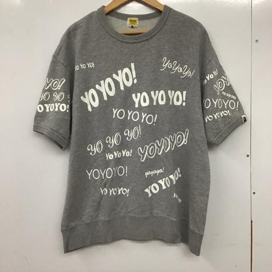 アベイシングエイプ A BATHING APE トレーナー 半袖 スウェット TERIYAKI BOYZ TERIYAKI SOURCE L ロゴ、文字 灰 / グレー /  メンズ USED 古着 中古 10133566