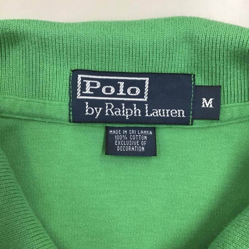 ポロバイラルフローレン Polo by RALPH LAUREN ポロシャツ 半袖 半袖ポロシャツ カラーシャツ 半袖カットソー M ロゴ、文字 緑 / グリーン /  メンズ USED 古着 中古 10118398