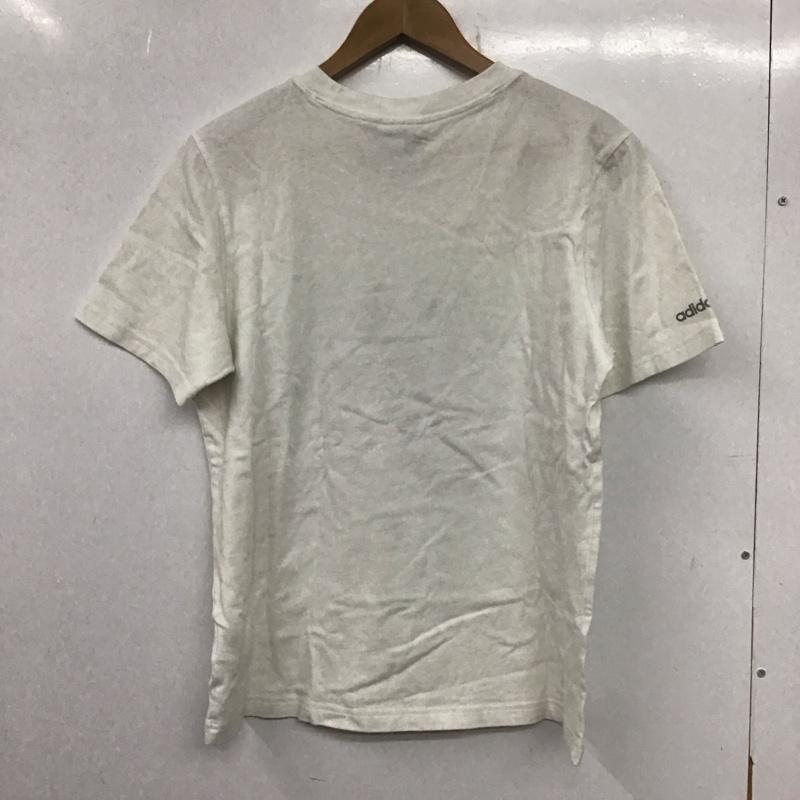 アディダス adidas Tシャツ 半袖 he4682 アウトラインロゴＴシャツ 半袖カットソー プリントTシャツ L ロゴ、文字 白 / ホワイト /  メンズ USED 古着 中古 10138890