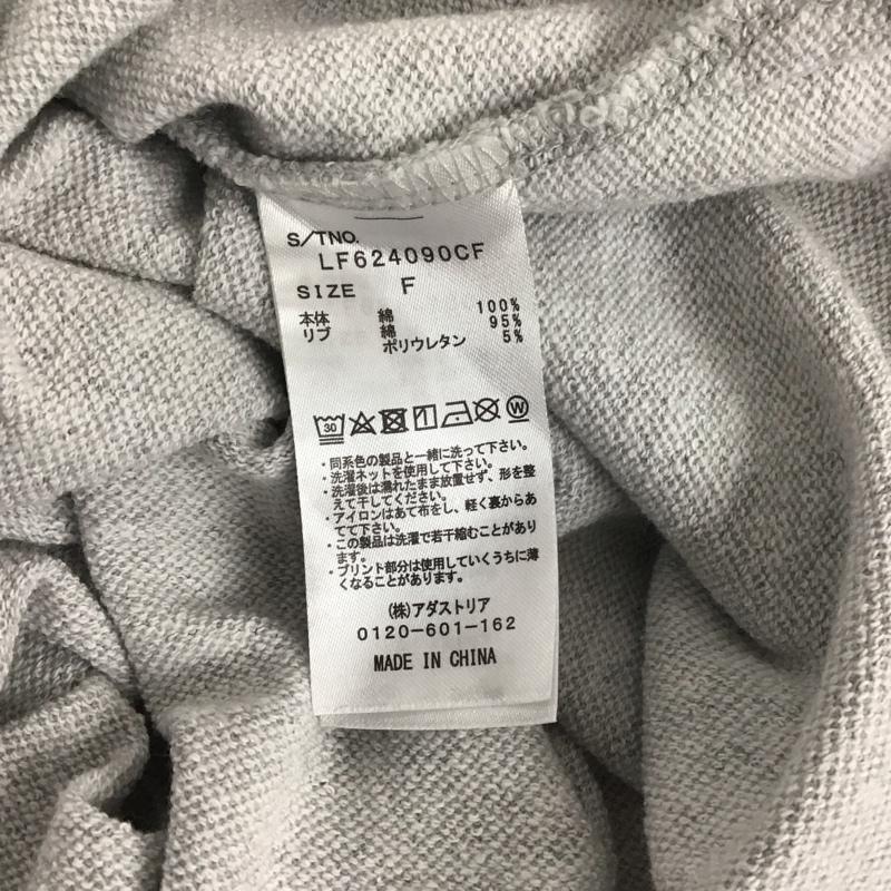 ローリーズファーム LOWRYS FARM Tシャツ 半袖 FREE プリント X ロゴ、文字 灰 / グレー /  レディース USED 古着 中古 10137213
